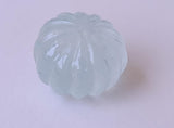 Aquamarine Melon Beads, 17mm Natural Aquamarine Carved Melon Beads For Jewelry