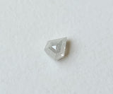 0.37 Cts White Shield Shape Diamond Flat Back Diamond, 4.9x3.8mm Diamond