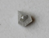 0.37 Cts White Shield Shape Diamond Flat Back Diamond, 4.9x3.8mm Diamond