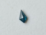 Blue Kite Cut Diamond, 0.15 Cts Kite Shape Flat Back Diamond Cabochon For Ring