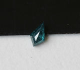 Blue Kite Cut Diamond, 0.15 Cts Kite Shape Flat Back Diamond Cabochon For Ring