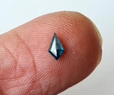 Blue Kite Cut Diamond, 0.15 Cts Kite Shape Flat Back Diamond Cabochon For Ring