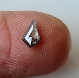 Salt And Pepper Diamond Kite Cut, 6.2x3.8mm Kite Shape Diamond Cabochon For Ring