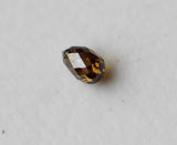 3x2.1mm Cognac Diamond Briolette Bead, 0.44 Cts Brown Cognac Diamond