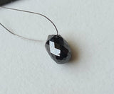 Black Diamond 1.20 Cts, Black Bead Drilled Diamond Tear Drop For Jewelry