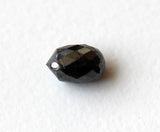 Black Diamond 1.20 Cts, Black Bead Drilled Diamond Tear Drop For Jewelry