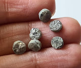 5-5.5mm Grey Rough Diamond Discs, Natural Gray Diamond Tyre, 2 Pcs Diamond Studs