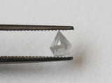 0.37 Cts White Shield Shape Diamond Flat Back Diamond, 4.9x3.8mm Diamond