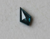 Blue Kite Cut Diamond, 0.15 Cts Kite Shape Flat Back Diamond Cabochon For Ring