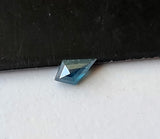 Blue Kite Cut Diamond, 0.15 Cts Kite Shape Flat Back Diamond Cabochon For Ring