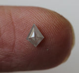 5.1x3.9mm Gray Kite Shape Diamond Faceted Table/Shield Cut Diamond for Ring