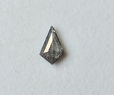 Salt And Pepper Diamond Kite Cut, 6.2x3.8mm Kite Shape Diamond Cabochon For Ring