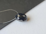 Black Diamond 1.20 Cts, Black Bead Drilled Diamond Tear Drop For Jewelry