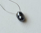 Black Diamond 1.20 Cts, Black Bead Drilled Diamond Tear Drop For Jewelry