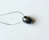 Black Diamond 1.20 Cts, Black Bead Drilled Diamond Tear Drop For Jewelry