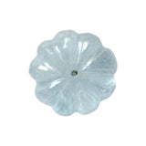 14.1mm Aquamarine Melon Beads, Natural 1 Pc Huge Aquamarine Carved Melon Beads For Jewelry / Necklace - PPH48