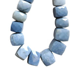 9-12mm Blue Opal Faceted Cube Beads, Faceted Box Beads Blue Opal Cubes For Jewelry 10 Pieces - PAG32