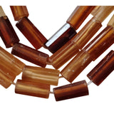 8-10mm Hessonite Garnet Faceted Tube Beads, Natural Garnet Tubes, Hessonite For Jewelry 10 Pcs - PAG33