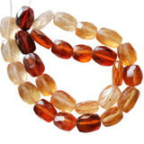 6-8mm Hessonite Garnet Faceted Chewing Gum Beads, Natural Garnet Rectangle, Hessonite For Jewelry, 13 Pcs - PAG40