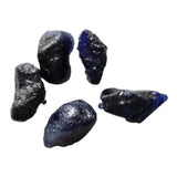 14-17mm Blue Rough Raw Sapphire Crystal, 5 Pcs Loose Blue Sapphire Sticks for Jewelry - PDG370