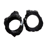 8-8.5mm Raw Black Diamond Bead, Huge Hole Bead Uncut Loose Rough Black Drilled Diamond for Pendant / Necklace - PPKJ206