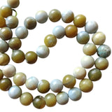 7mm Green Opal Plain Round Beads, 7 Inch Blue Opal Ball Beads Gemstone For Jewelry / Necklace - PSG392
