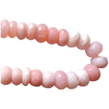 8mm Pink Opal Shaded Faceted Rondelle Beads, 7 Inch Faceted Pink Opal Beads For Jewelry - PAG36