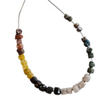 2-2.5mm, 2 Inches Multicolor Raw Diamond Cubes, Conflict Free Rough Multi Cube Diamond Beads For Jewelry - PPKJ207