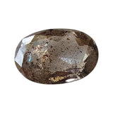 Salt And Pepper Diamond, CONFLICT FREE 5.8x3.9mm, 0.32 Ct Oval Shaped Brilliant Cut Faceted Clear Black Diamond For Jewelry - PDD977