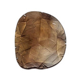 7.6x6.5mm Brown Diamond Slice, 1 Pc Loose Brown Faceted Diamond Polki Slice for Jewelry - PPKJ215