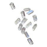 Rainbow Moonstone Faceted Rectangle Cut, 5x3mm Loose Rainbow Moonstone Emerald Gemstones for Ring - PSG404