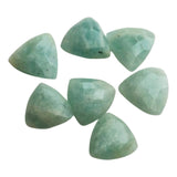 8mm Amazonite Trillion Faceted Gemstones, 6 Pcs Loose Double Side Cut Amazonite Trillion Gemstones For Jewelry - KRS295Z
