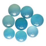 13-15mm Blue Chalcedony Plain Round Cabochon, Plain Blue Chalcedony Flat Back Stone Cabochons For Jewelry - KRS321Z