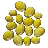 12-16mm Yellow Quartz Rose Cut Cabochon, Yellow Colored Crystal Quartz Rose Cut Flat Back Cabochons For Jewelry (5 Pcs To 10 Pcs) - NNP240Z