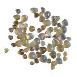 3-4mm Ethiopian Opal Heart Shape Cut Stones, 5 Pieces Natural Fire Ethiopian Opal Faceted Heart Cut Stone For Jewelry  - PUSNT14Z