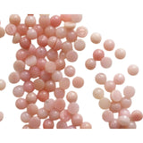 5mm Pink Opal Cabochon Lot, Plain Round 5 Pieces Loose Pink Opal Gems Flat Back Cabochons - GODP850