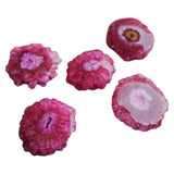 Pink Solar Quartz, Stalactite Slice, Natural Solar Quartz Slices For Ring, 5 Pieces, 20-22mm Each - KS40