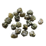 Green Raw Diamond, Loose Raw Uncut Green Diamond Perfect for Bezel Setting, 4-4.5mm 5 Pieces - PPKJ223