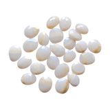 15-18mm White Opal Cabochon, Beautiful Opal Rose Cut Flat Back Cabs, 5 Pieces White Faceted Gems For Jewelry - PSG409