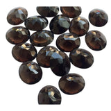 13mm Smoky Quartz Oval Cabochon Lot, Loose Oval Faceted Smoky Quartz Bub Polish For Jewelry (2 Pcs To 4 Pcs) - GODP666Z