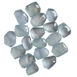 12-14mm Aquamarine Fancy Rose Cut Cabochons, Natural Faceted Flat Back Cabochons Aquamarine Gemstones (2 Pcs To 5 Pcs) - PNT50Z
