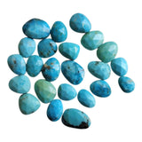 9-13mm Arizona Turquoise Rose Cut Thin Cabochons, Natural Arizona Turquoise Flat Back Cabochons For Jewelry (5 Pc To 10 Pcs) - PUSDG30Z