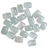 10x14mm Aquamarine Plain Rectangle Cabochon, Milky Aquamarine Flat Back Cabochon For Jewelry, Matched Pair (5 Pcs To 10 Pcs) - VICP397Z