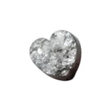 5.2mm Grey Rough Diamond Heart, Flat Grey Heart Raw Diamond Cabochon For Jewelry