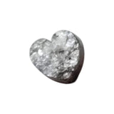 5.3mm Grey Rough Diamond Heart, Raw Flat Grey Heart Shape Diamond Cabochon