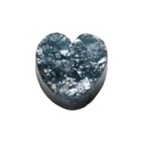 5.2mm Blue Rough Diamond Heart, Loose Flat Blue Heart Shape Diamond Cabochon