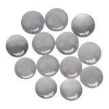 7mm Aquamarine Plain Cabochon, Milky Aquamarine Plain Round Flat Back Cabochon