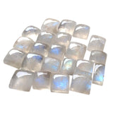8-12mm Rainbow Moonstone Plain Cabochons, 5 Pieces Rainbow Moonstone With Fire