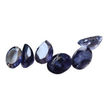 3-9mm Iolite Cut Stone, Violet Blue Faceted Gems, 5 Pcs Iolite Mix Cut Stones