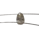 0.13Ct Faceted Diamond Teardrop, Double Drilled Briolette Bead (3.6x2.3mm )